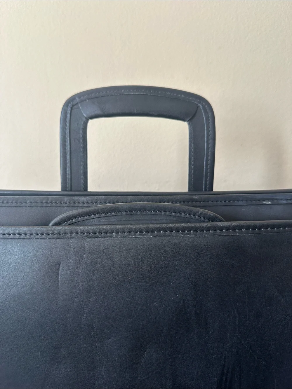 Jack Georges Authentic Belting Leather Professional Briefcase #9002 in Black